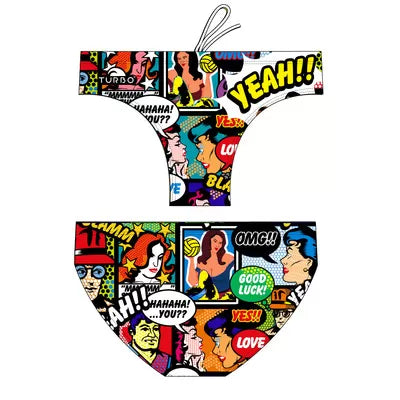 TURBO Men's Water Polo Swimsuit Yeahh Comic