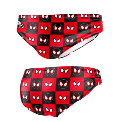 TURBO Men's Water Polo Swimsuit Squares Spider