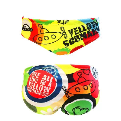 TURBO Men's Water Polo Swimsuit Hombre Yellow Submarine