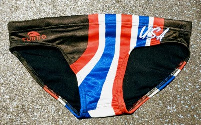 TURBO Men's Water Polo Swimsuit USA Waves