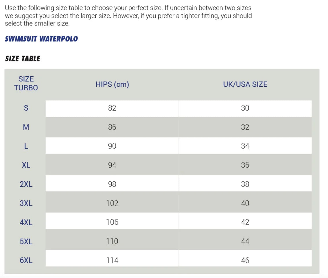 TURBO Men's Water Polo Swimsuit Custom Mexico